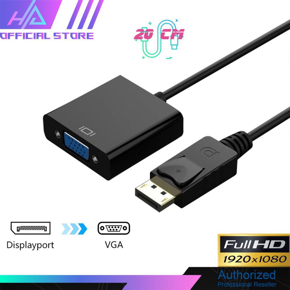 Cáp chuyển đổi display qua VGA (Xả Kho) CÁP CHUYỂN ĐỔI DISPLAY PORT TO VGA ĐẢM BẢO CHẤT LƯỢNG Shop congngheso23