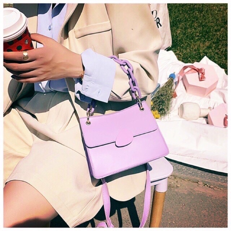 Túi xách nữ đeo chéo giá rẻ dây xích to hottrend