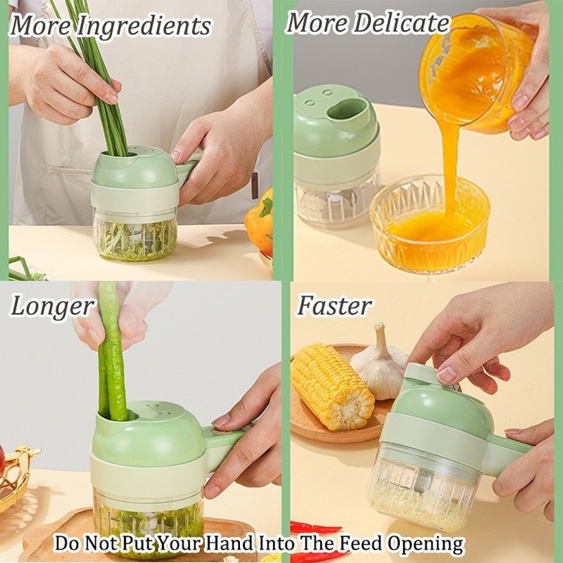 Máy Xay Mini , Máy Xay Cầm Tay Sạc Pin Máy Thái Rau Củ, Xay Hành Tỏi Tiện Lợi Máy Xay Thái Tỏi Ớt