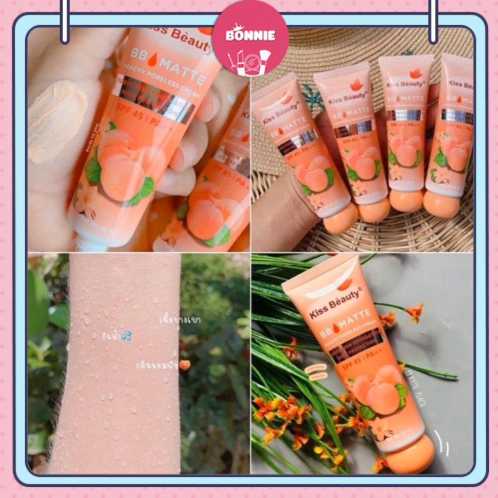 Kem Nền🍑FREESHIP🍑Kem Che Khuyết Điểm Chống Nắng SPF 45/PA+++ Kiss Beauty Pore BB Matte-Hàng nội địa Trung