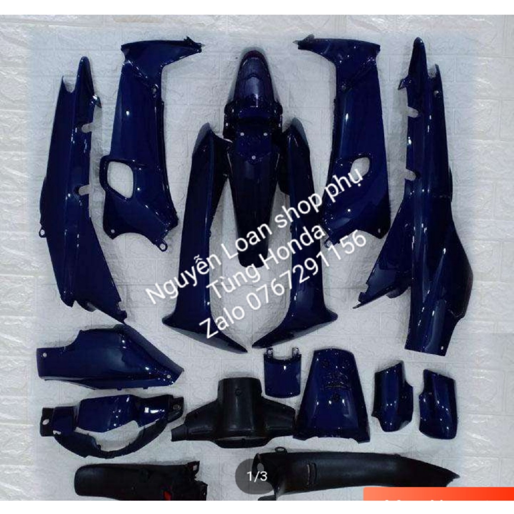Dàn áo xe Wave Alpha, Wave ZX, Wave 110 Đời 2002 đến 2006 nhựa ABS nguyên sinh màu XANH TÍM hàng C.ty UMV ,