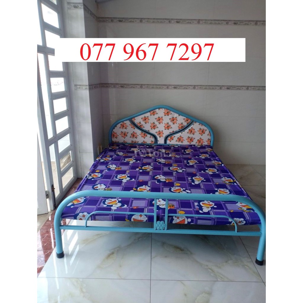 Giường sắt đơn ngang 80cm.1m.1m2.1m4.1m6.1m8 dài 2m hình ảnh thực tế, hàng đẹp giá tốt