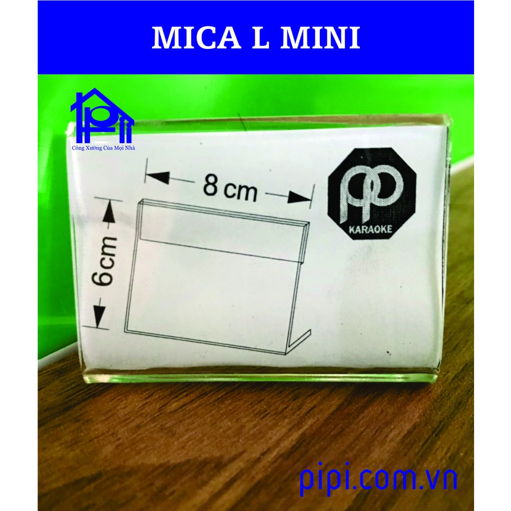 MENU MICA L, MICA ĐỂ BÀN, BẢNG GIÁ MICA, KỆ THÔNG TIN SẢN PHẨM mini để bàn, trong suốt, NHIỀU kích thước, sẵn giao ngay
