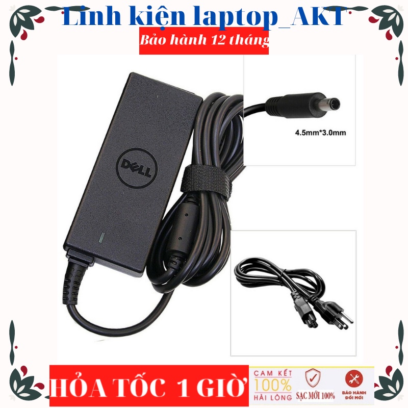 Sạc Laptop Dell 19.5V - 2.31A - 45W-ZIN chữ nhật chân kim nhỏ 4.5*3.0 Dell Latitude 3390 3490 Dell XPS 12 13