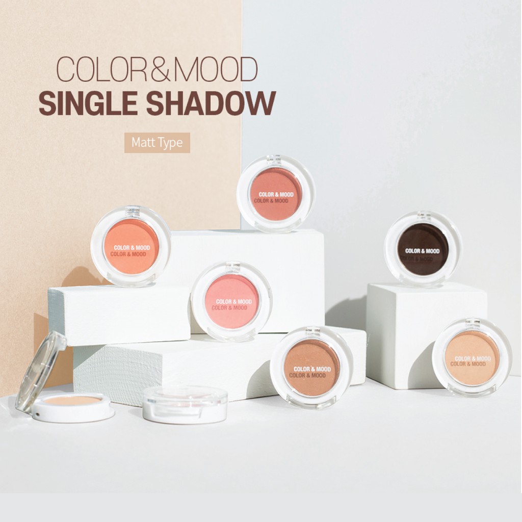 Phấn Mắt Không Nhũ Lime Color &amp; Mood Single Shadow 1.4g