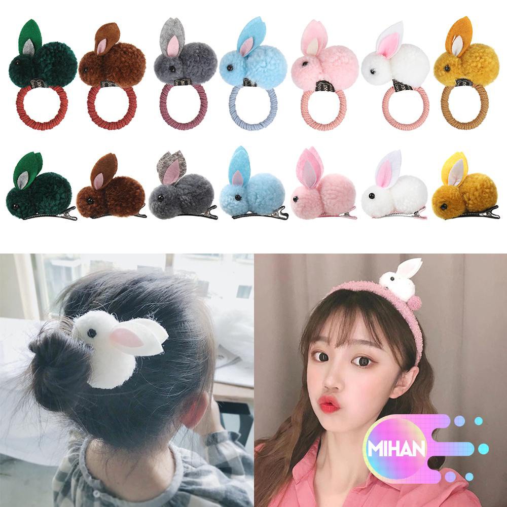 Kẹp tóc/ Băng đô/ Dây buộc tóc đàn hồi nhiều màu sắc tùy chọn xinh xắn dành cho nữ