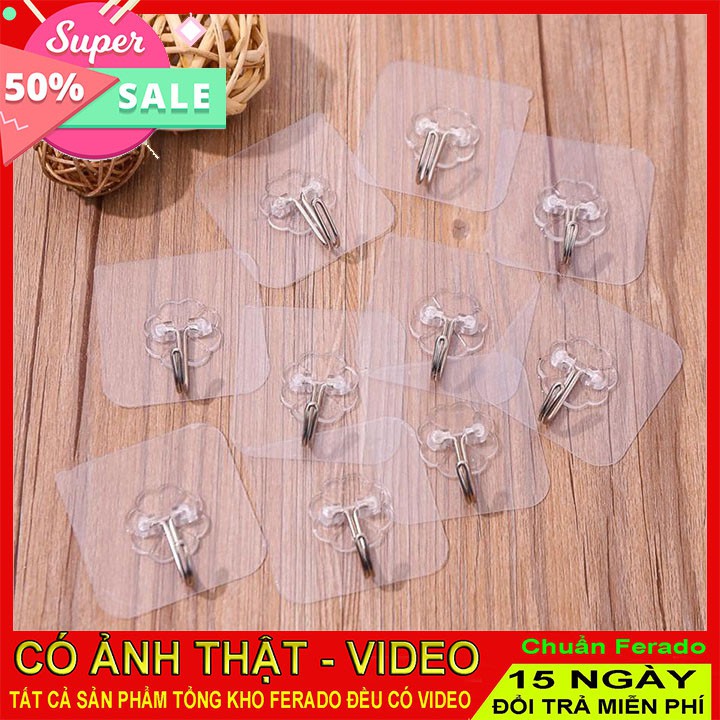 Móc dán trong suốt siêu dính dán tường