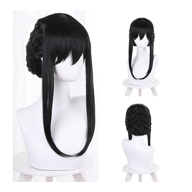 Spy × Family Cosplay Hair Anya Yor Forger Loid Black Rose Pink Party Wig Gift