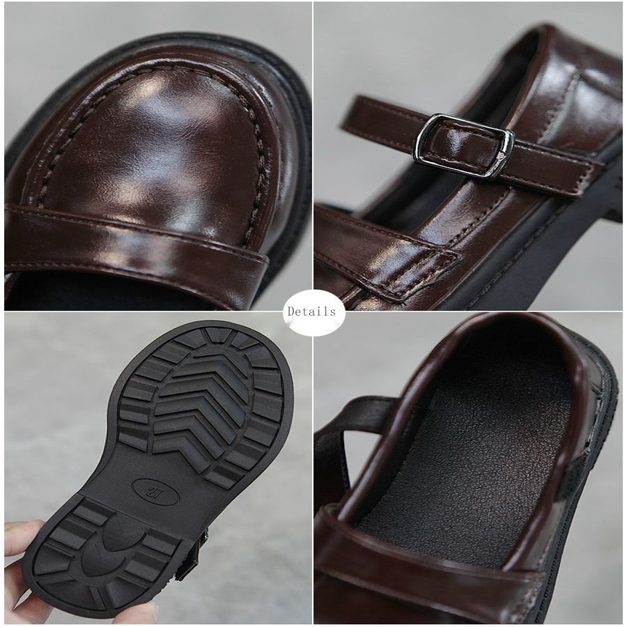 Giày Sandal Da Đế Mềm Thời Trang Xuân Thu Cho Bé Gái