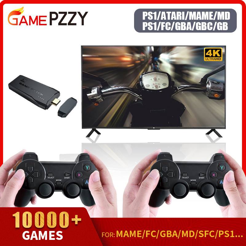 M8 TV HDMI Mini HD Wireless Arcade Joystick 32G / 64G Tích hợp 10000 trò chơi Trò chơi cổ điển Trò chơi truyền hình không dây Bảng điều khiển trò chơi truyền hình PS1