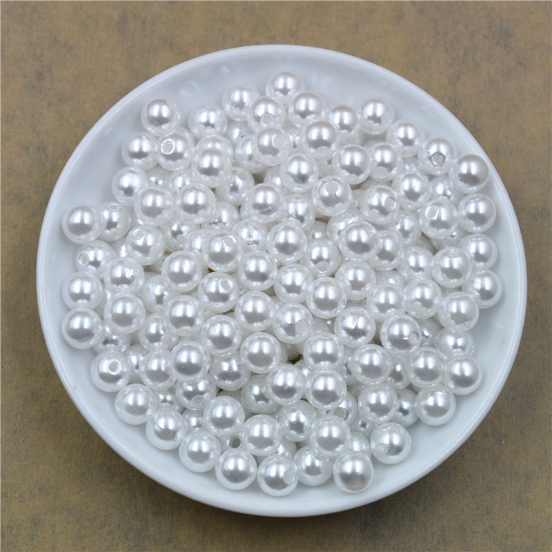 Set 100 Hạt Ngọc Trai Giả Bằng Nhựa ABS Xỏ Lỗ 3-12mm Dùng Làm Trang Sức DIY | BigBuy360 - bigbuy360.vn