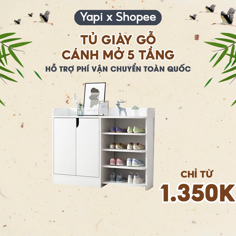 Tủ Giày, Kệ Để Giày Dép Tiện Lợi Gỗ MDF Phủ Melamine Chống Trầy GHC-5538