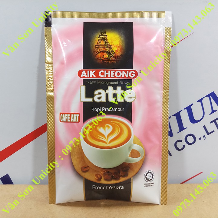 Combo 11 gói nhỏ Trà Sữa và Cà Phê Trắng Aik Cheong - White Coffee, Teh Tarik