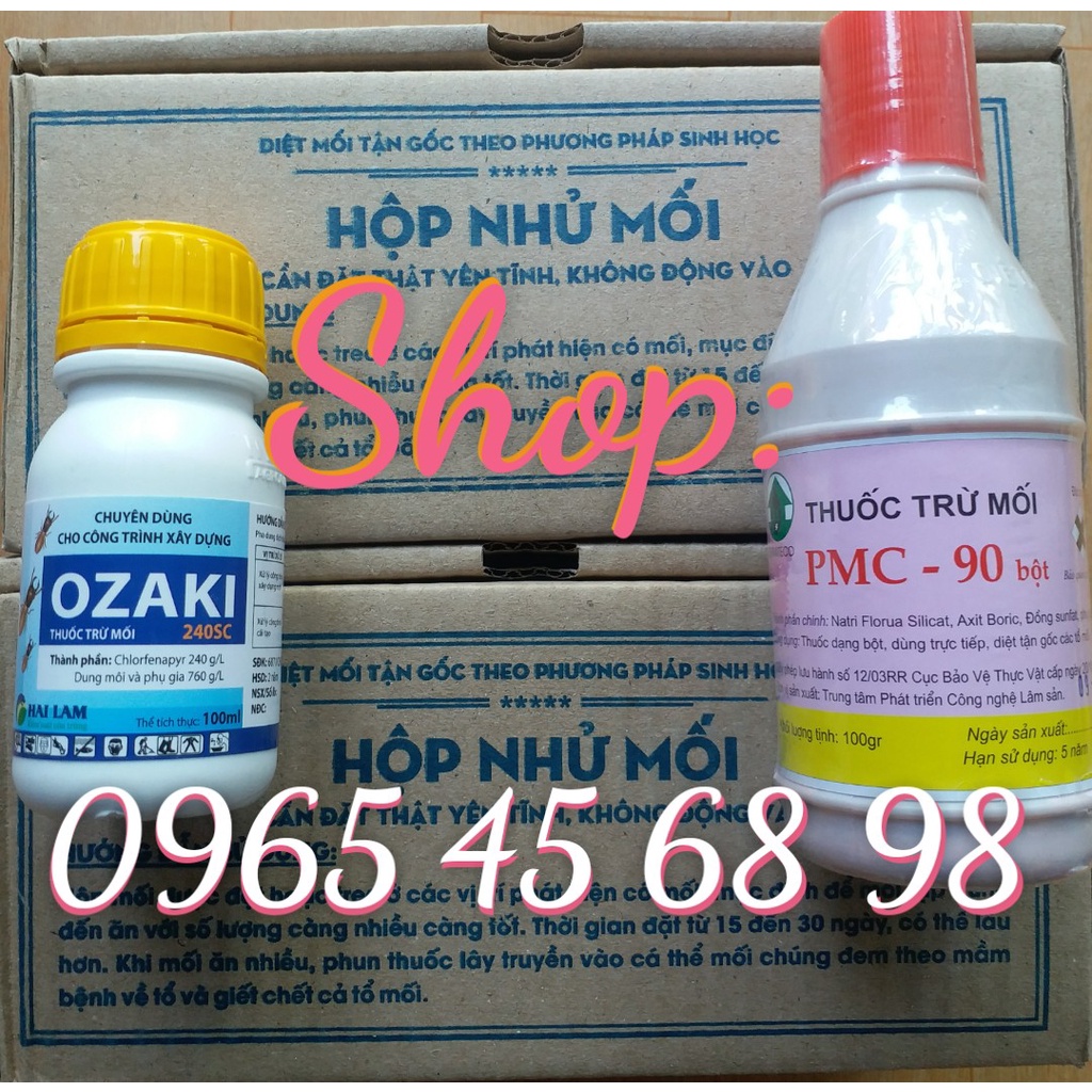  Combo 1bộ Thuốc Diệt Mối Tận Gốc (2hộp Nhử+1lọ PMC90+1 lọ Fugosin 500ec)