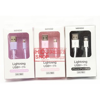 Cáp sạc cho iphone 5, 5s/6, 6s miniso