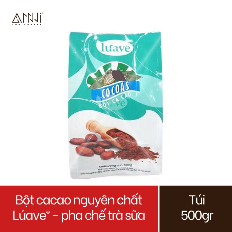 Bột cacao nguyên chất Lúave® (500gr) - pha chế trà sữa, làm bánh