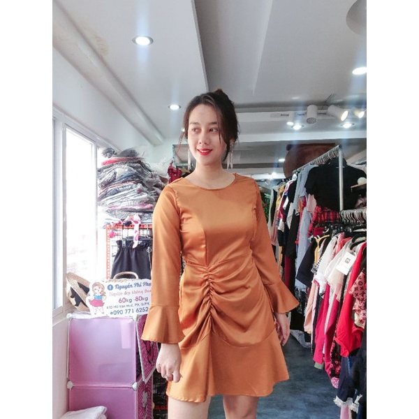 ĐẦM NHÚNG EO TAY LOE 58KG - 78KG