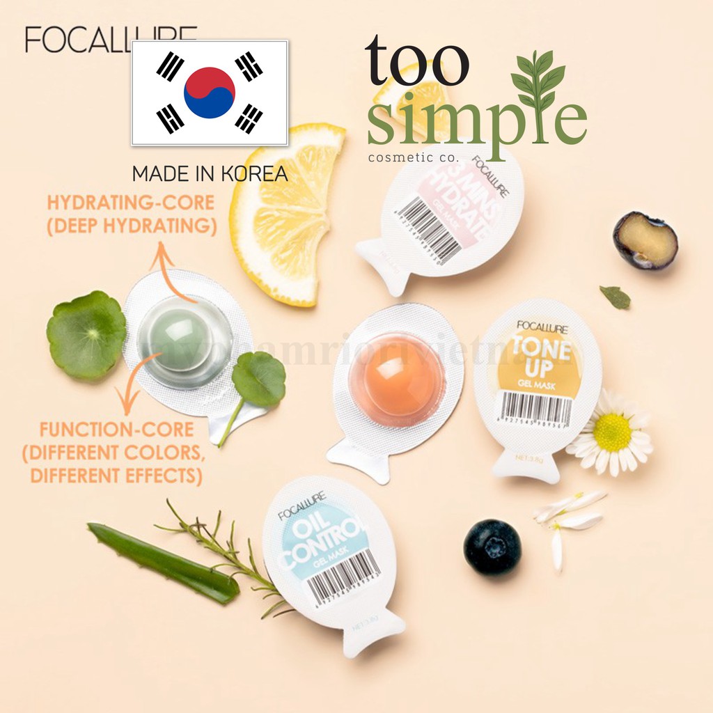 [TooSimple] Mặt Nạ 7 Ngày Focallure 3.8g hỗ trợ giảm Mụn Dưỡng Ẩm Kiểm Soát Dầu Nhờn Dưỡng Da