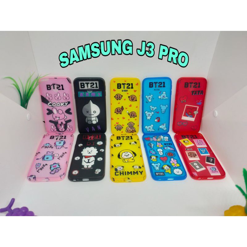 Ốp Lưng Điện Thoại Hình Nhân Vật Bt21 Bts Cho Samsung J3 Pro