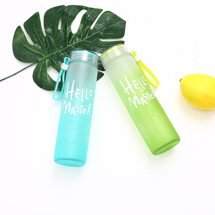 Bình nước thủy tinh Hello Master 480ML- cực đẹp