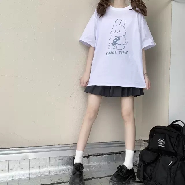 ÁO THUN NỮ FORM RỘNG TAY LỠ SNACK TIME   VẢI SIÊU MỊN  - ĐĂNG QUANG FASHION