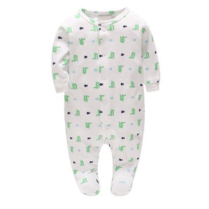 【Size 0-3M 】Vlinder Bé Tiếp Theo Tay Dài In Bé Sleepsuit Liền Trẻ Sơ Sinh Áo Liền Quần Liền Tiếp Theo Chất Lượng