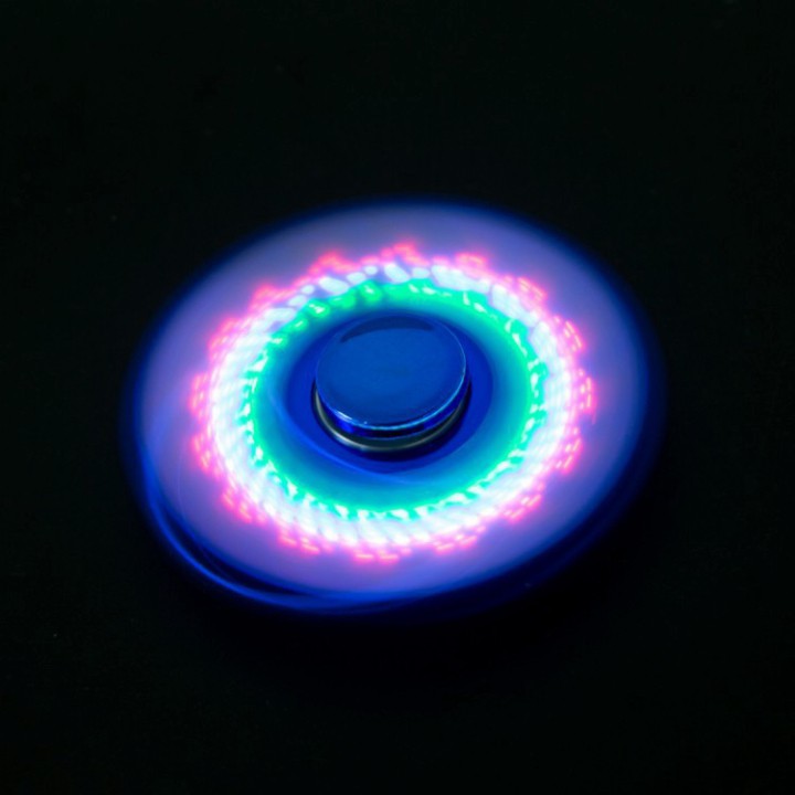 Con quay spinner phát sáng pha lê trong suốt phổ biến chế độ sáng -Con Quay Đồ Chơi Spinner mang Đèn Led Phát Sáng