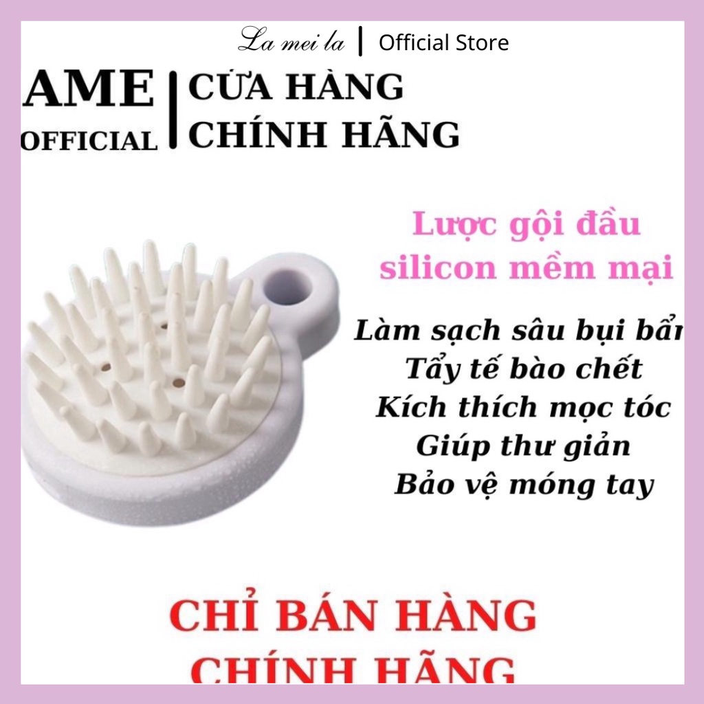 Lược gội đầu silicon mềm massage da đầu giảm rụng tóc kích thích mọc tóc matxa mát xa đầu LMX2