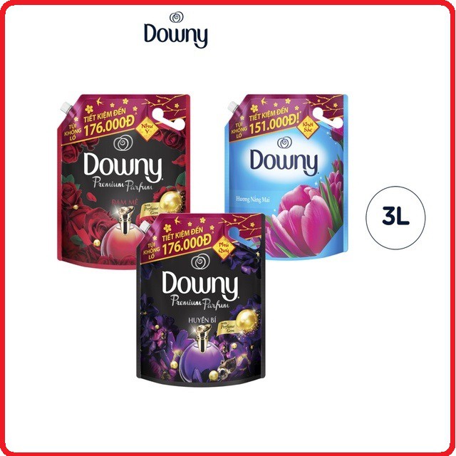 Nước xả vải Downy Hương Nước Hoa túi 3L (mới)