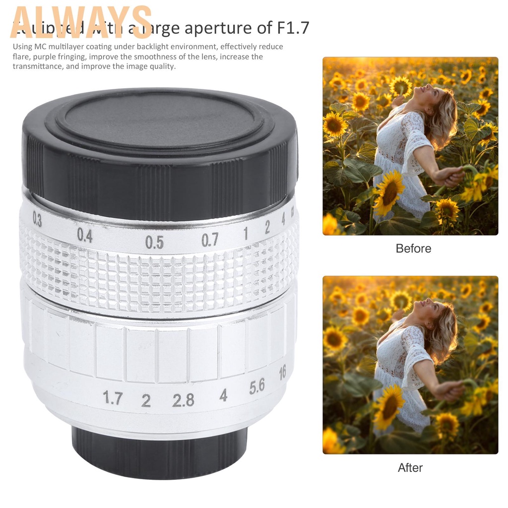 Ống Kính Góc Rộng 35mm F1.7 C Cho Tv