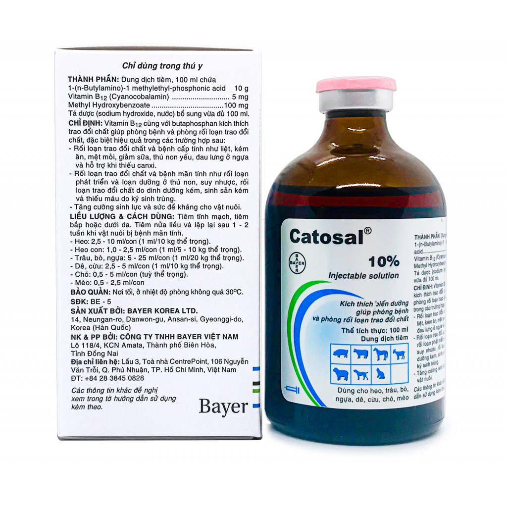 Thuốc bổ, tăng lực, kích thích biến dưỡng CATOSAL 100ML
