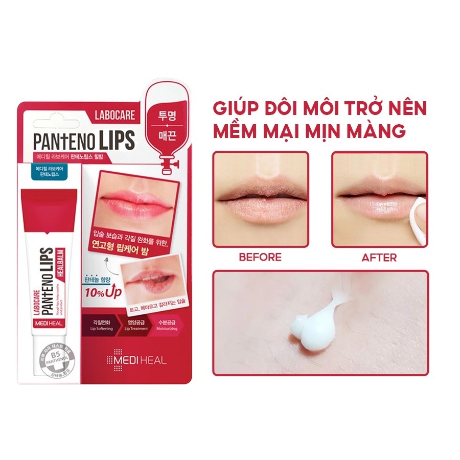 Son dưỡng môi giảm thâm ban đêm Mediheal Labocare Pantenolips Healbalm 10ml