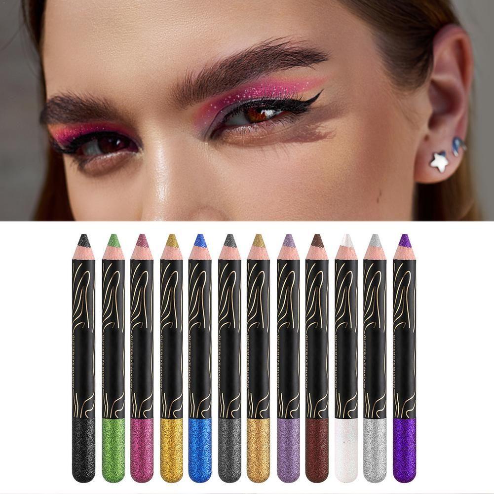 Set 12 Phấn Mắt Dạng Thỏi Chống Thấm Nước Lấp Lánh