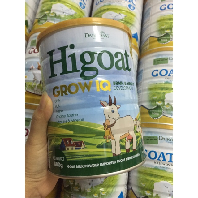 Sữa dê Higoat Grow IQ loại 800g (giá kèm quà KM)