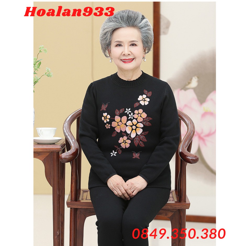 Bộ đồ mặc nhà cho người già, bộ nỉ bà_hàng sẵn