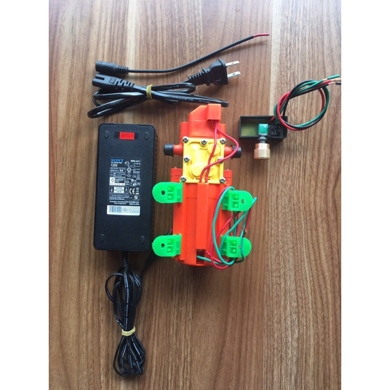 Bơm tăng áp Sumo cam 12V kèm nguồn và điều tóc
