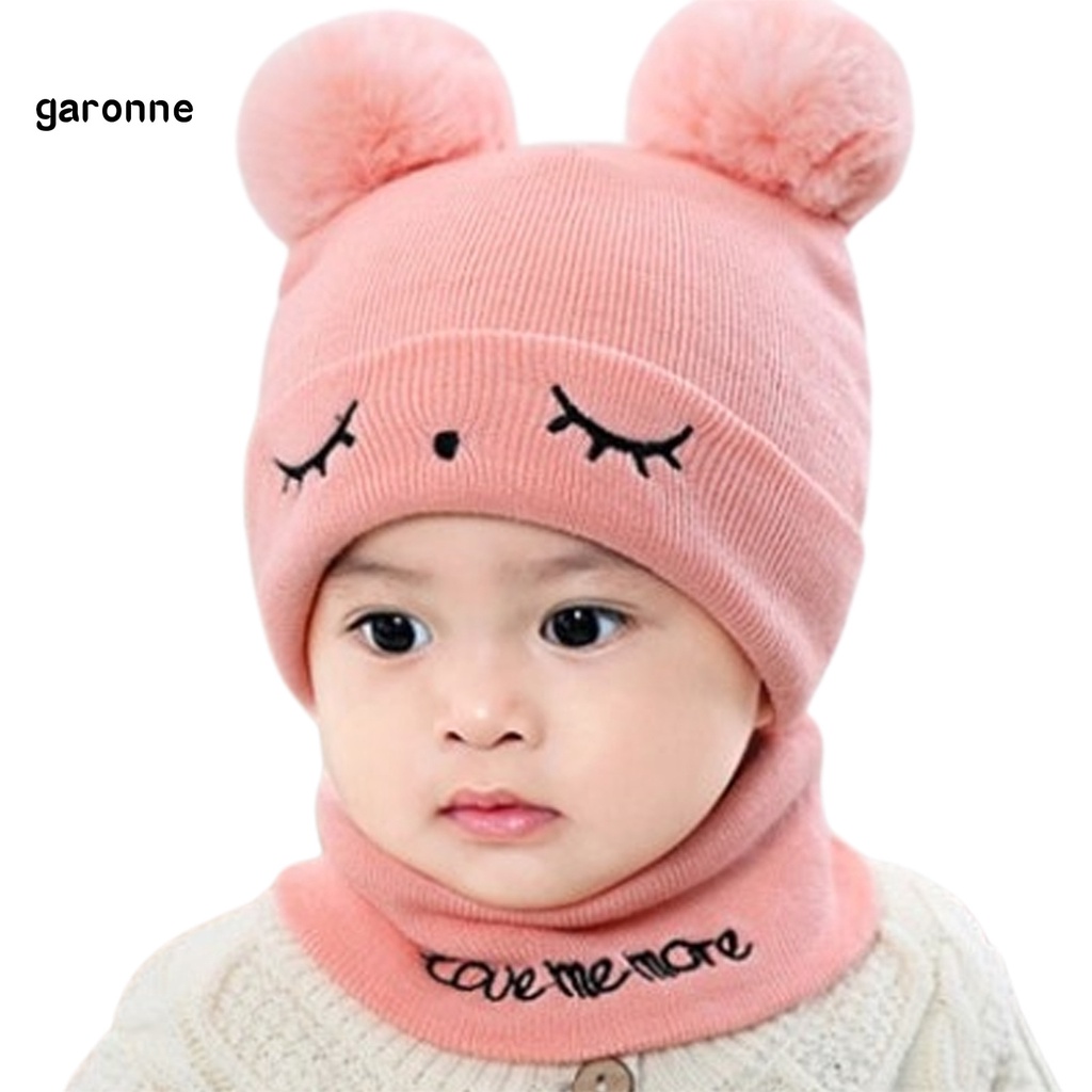 Bộ nón đội đầu hình tròn và khăn choàng bồng bềnh có quả banh lông thiết kế co giãn ấm áp cho nam và nữ dùng ngoài trời