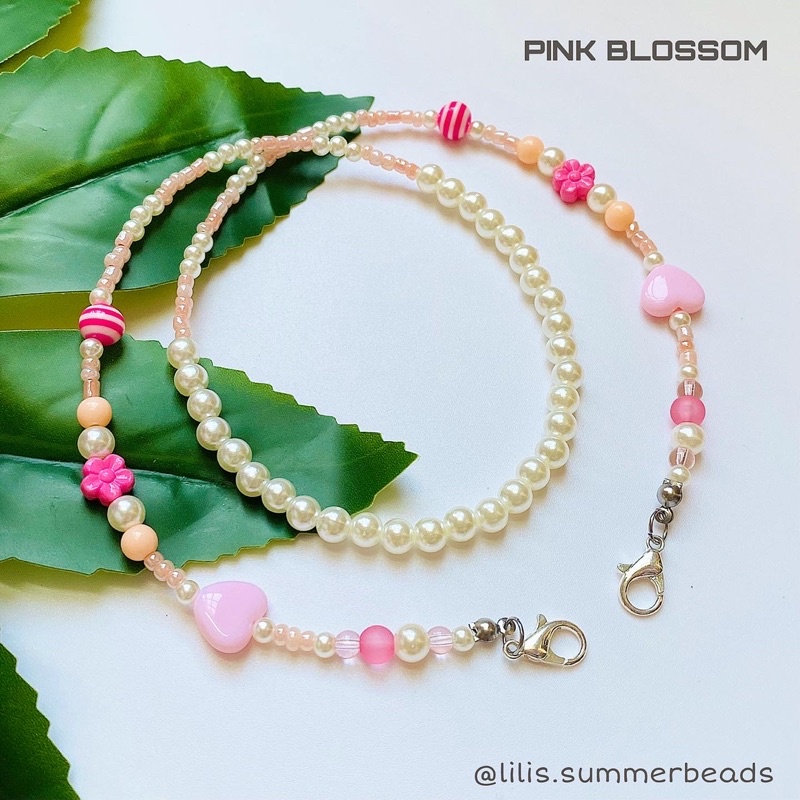 Dây đeo khẩu trang LILI PINK BLOSSOM MASK CHAIN - LILI’S SUMMER BEADS