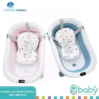 FREE SHIP !!! Chậu tắm gấp gọn 9BABY tiện dụng kèm phao cho bé yêu - CÓ NHIỆT KẾ