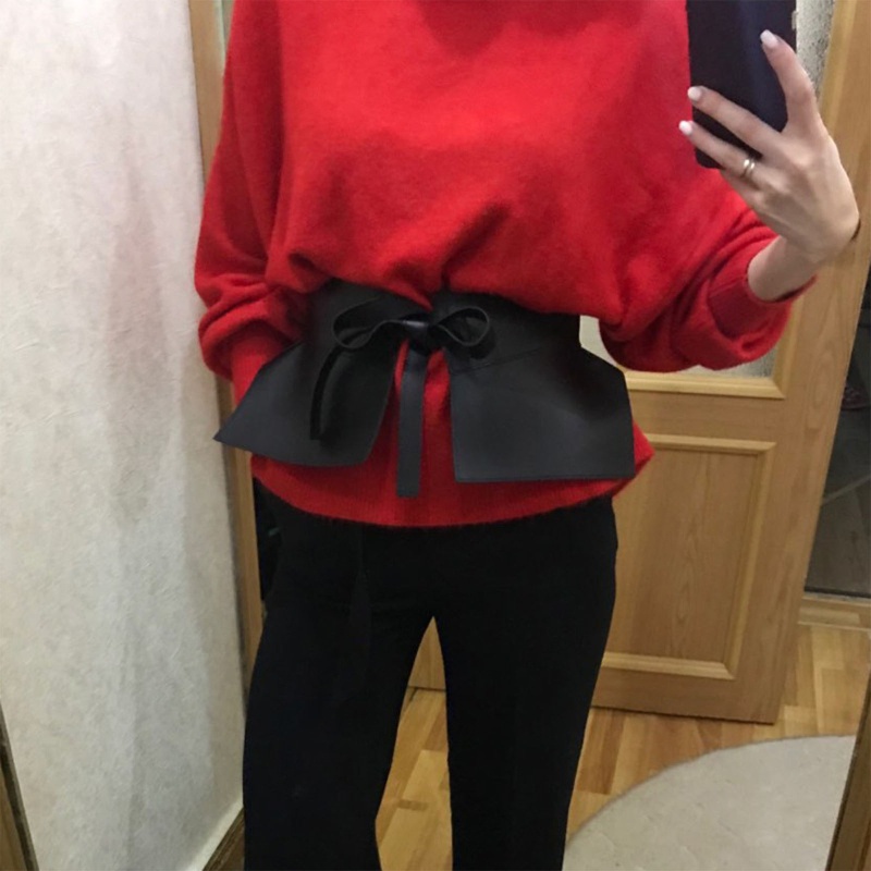 Chân Váy Da Peplum Phối Bèo Kèm Thắt Lưng Thời Trang Mùa Hè Cho Nữ