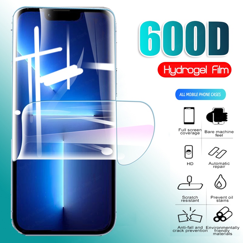 Set 2 Phim Hydrogel Dán Bảo Vệ Màn Hình Điện Thoại iPhone 14 13 12 11 Pro Max 14 Plus 13 mini SE XS Max 7 / 8 Plus