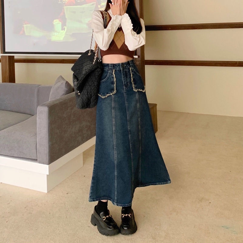 Chân Váy Jean Midi Dáng Xoè Taobao Order