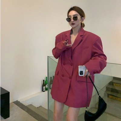 (Hàng Đẹp)Ảnh thật 3 hình cuối-2W585.Áo blazer oversize thời trang phong cách Hàn Quốc