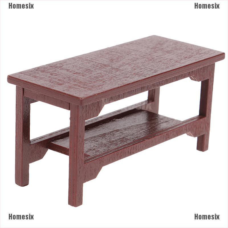 [HoMSI] Retro Tea table 1:12 mini model table Miniature Doll House Decoration SUU