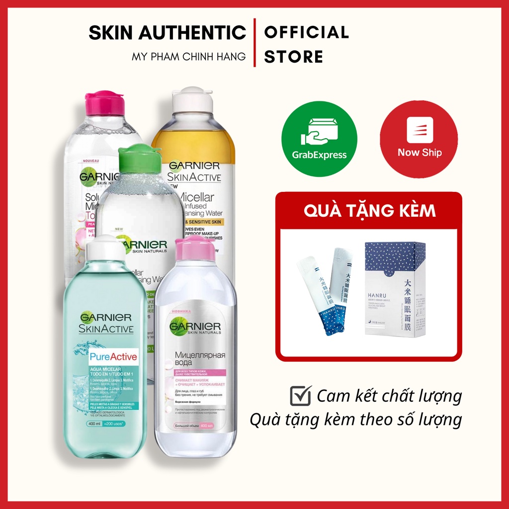 Tẩy trang Garnier Pháp chính hãng - 400ml - Skin.authentic