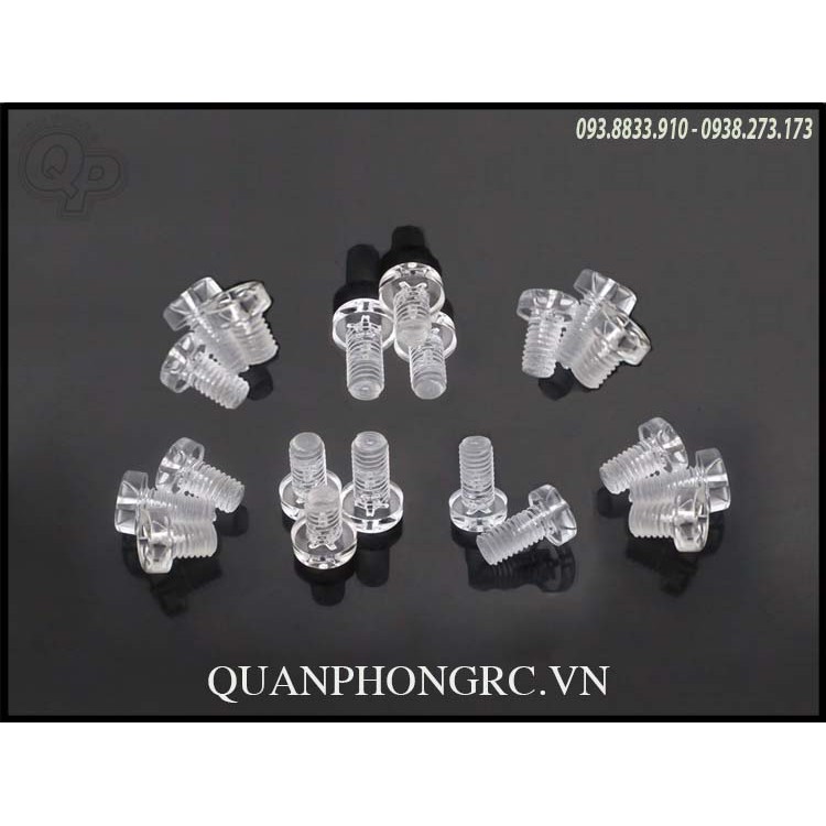 Óc nhựa trong suốt M3 (10 con/set)