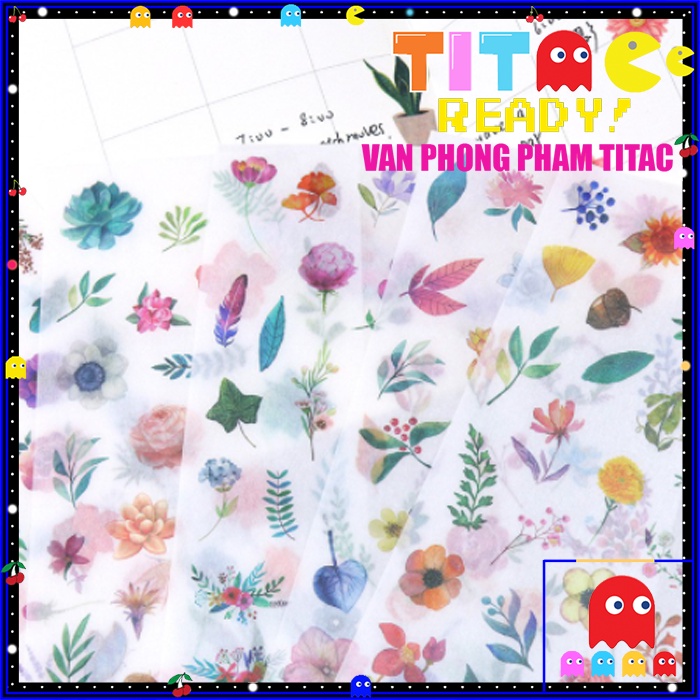 Bộ Sticker Giấy Dán  Họa Tiết Dễ Thương Tiện Dụng Cho Trang Trí Sổ Nhật Ký  Nhiều Mẫu ChọnVPP Sáng Tạo TTC