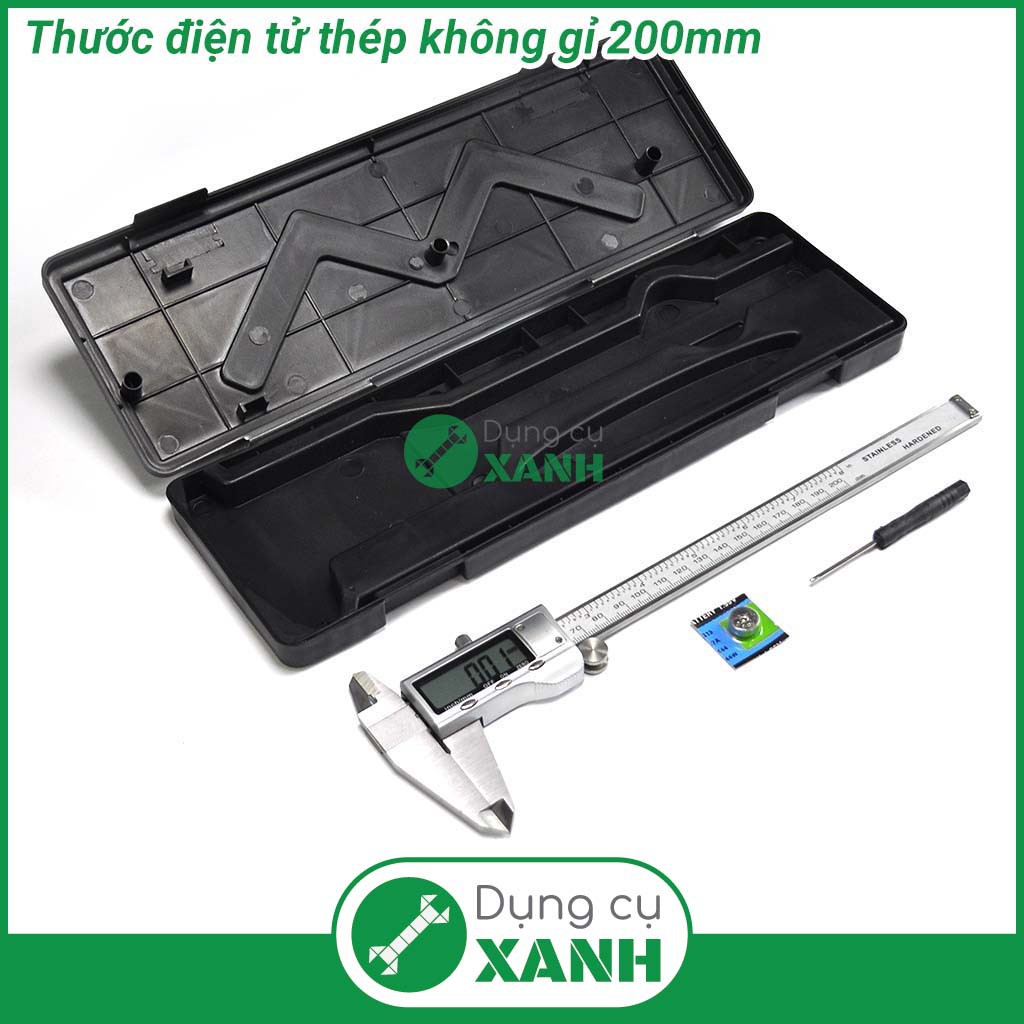 Thước kẹp điện tử 200mm thép không gỉ