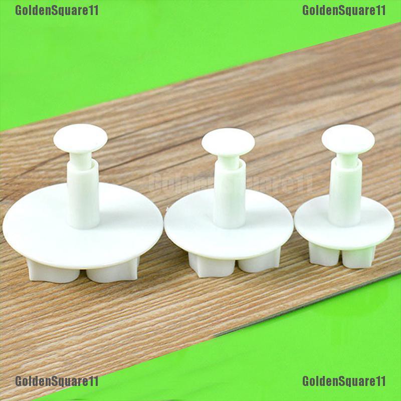 Set 3 Khuôn Nhấn Tạo Hình Hoa Trang Trí Bánh DIY