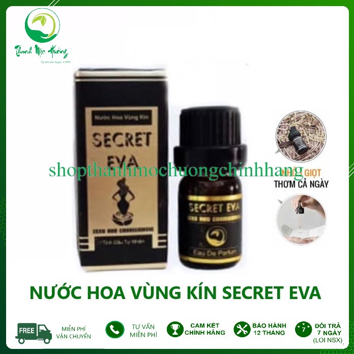 Nước Hoa Vùng Kín SECRET EVA Thanh Mộc Hương, Lưu hương đến 48 giờ